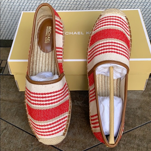 MICHAEL KORS MATHILDE ESPADRILLE CANVAS SCARLET ML - Picture 6 of 16